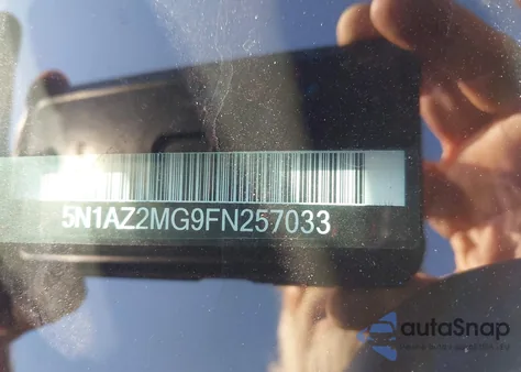 2015 Nissan Murano Sl из США, поврежденный, VIN 5N1AZ2MG9FN257033